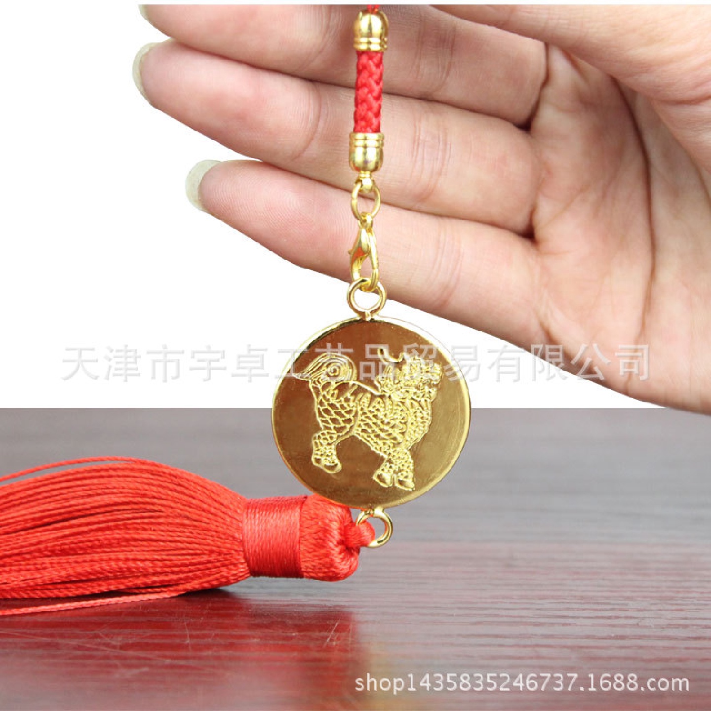 宇卓铜器纯铜麒麟挂牌八卦挂牌吊坠工艺品挂件