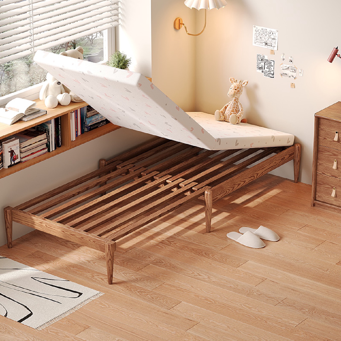 #小户型伸缩床抽拉拼接沙发床书房1米2省空间床90cm折叠单人床实