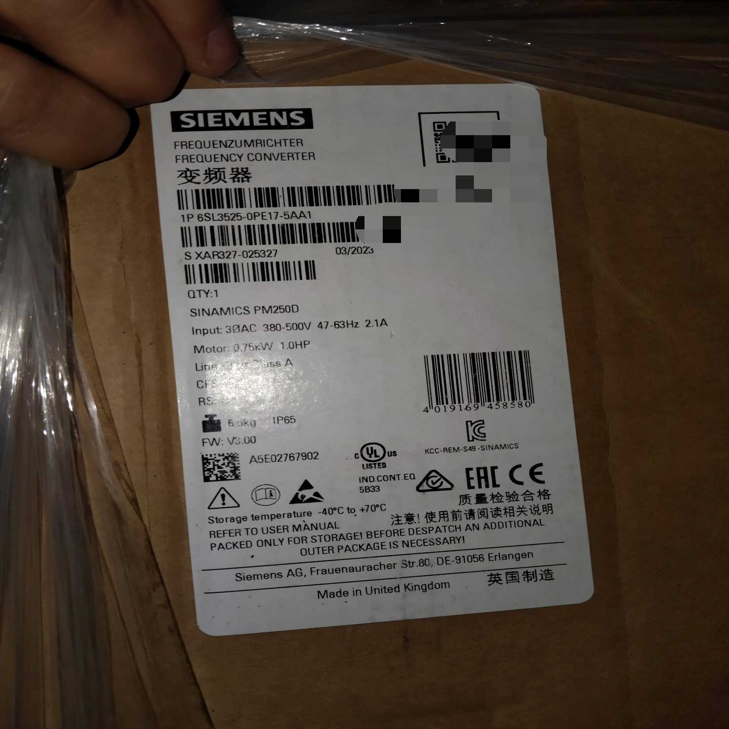 询价~6SL3525-0PE17-5AA1  ，