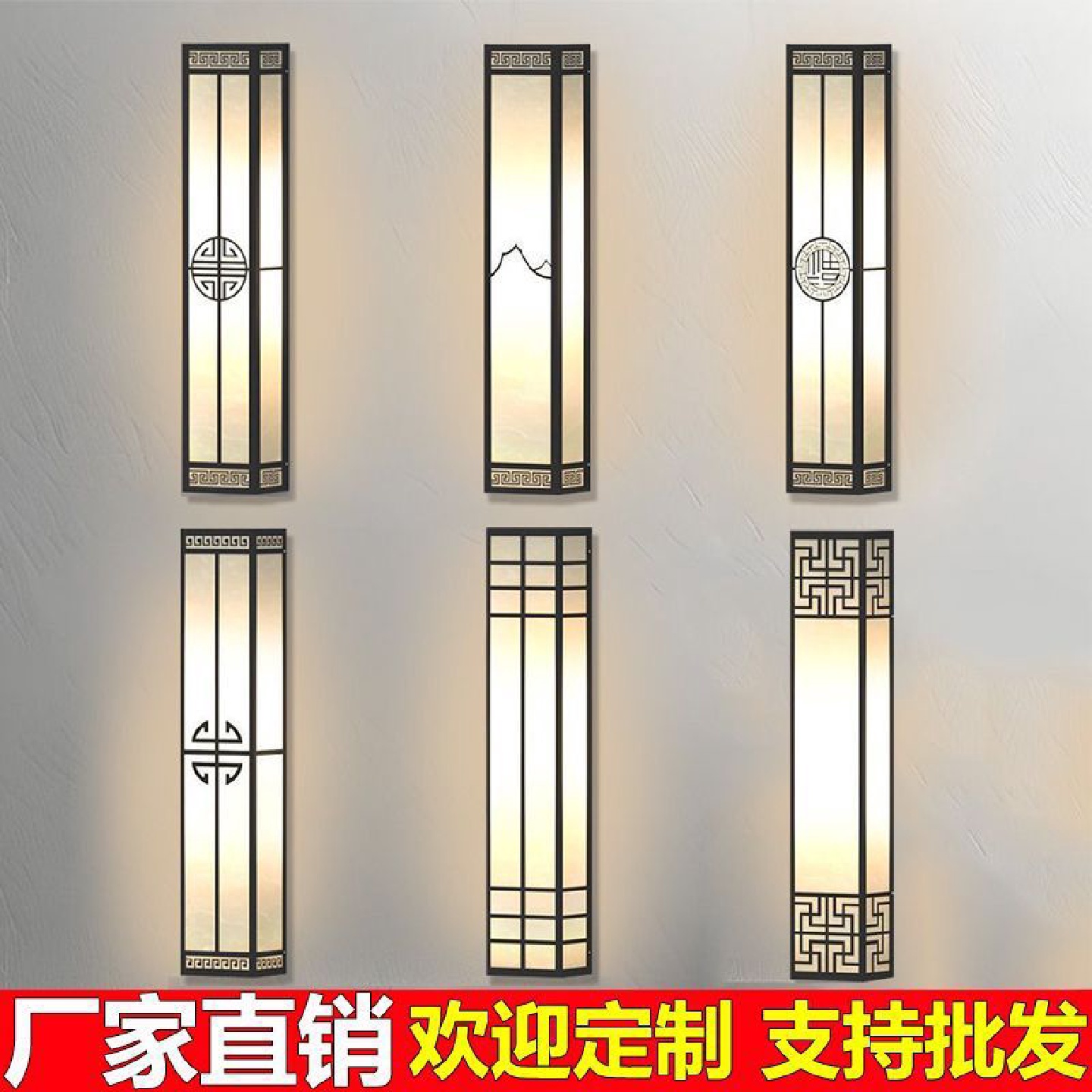 新中式户外壁灯不锈钢别墅大门酒店柱子防水室外壁灯庭院门柱灯