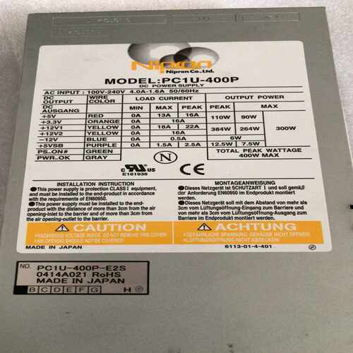 【星慕电子】Nipron PC1U-400P-E2S 工控机电源  还在