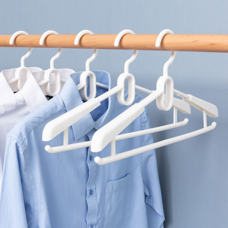 衣架塑料可伸缩调节衣服挂旋转成人男女干湿两用家用大号加厚1