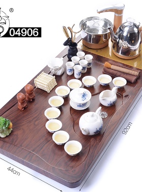 049茶具套装家用全自动功夫茶台会客厅办公室茶海整套实木大茶盘