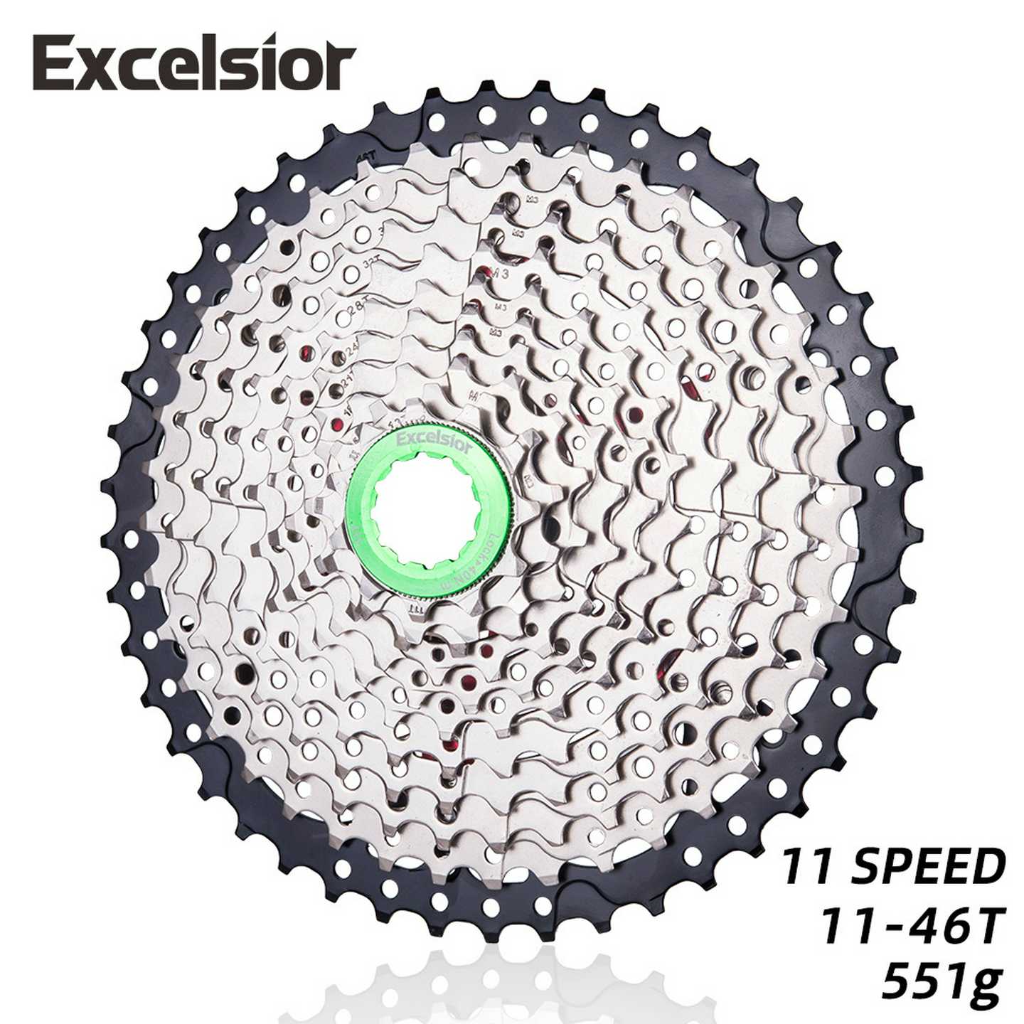 Excelsior飞轮11速11-46T山地车自行车卡式飞轮配件齿轮HG飞轮