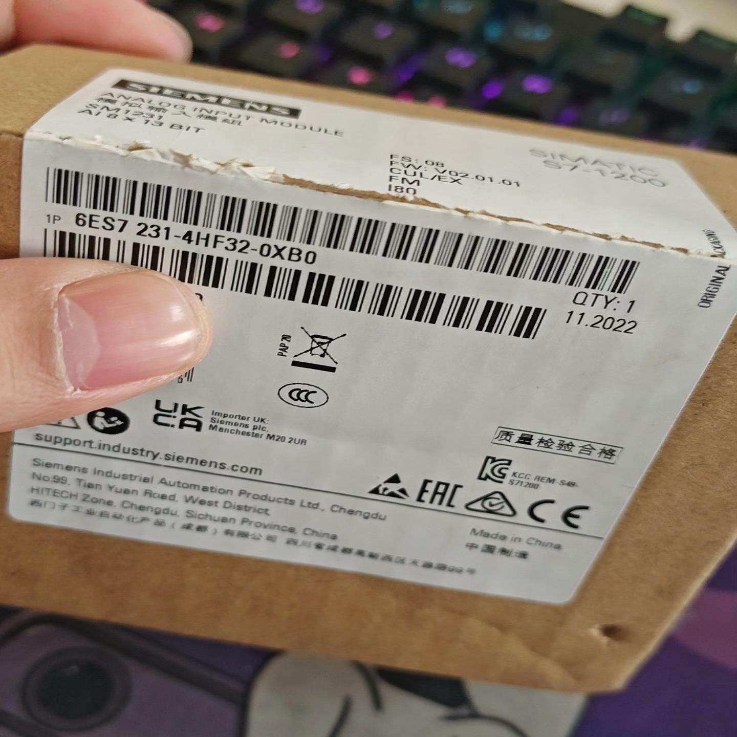 6es7231-4hf32-0xb0 模块，仅开封~询价