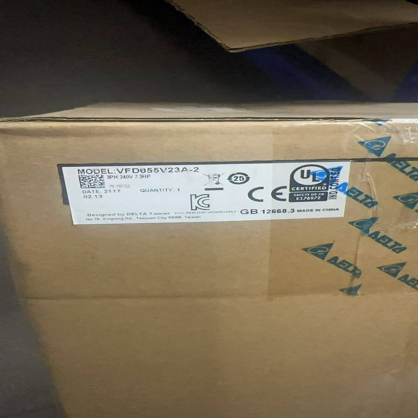 台达变频器VFD055V23A-2，议价不回，实价售。拍前询价