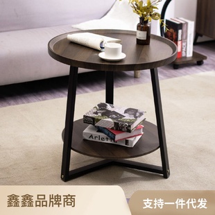 双层小茶几小户型现代简约家用迷你茶几客厅阳台小圆桌子沙发边几