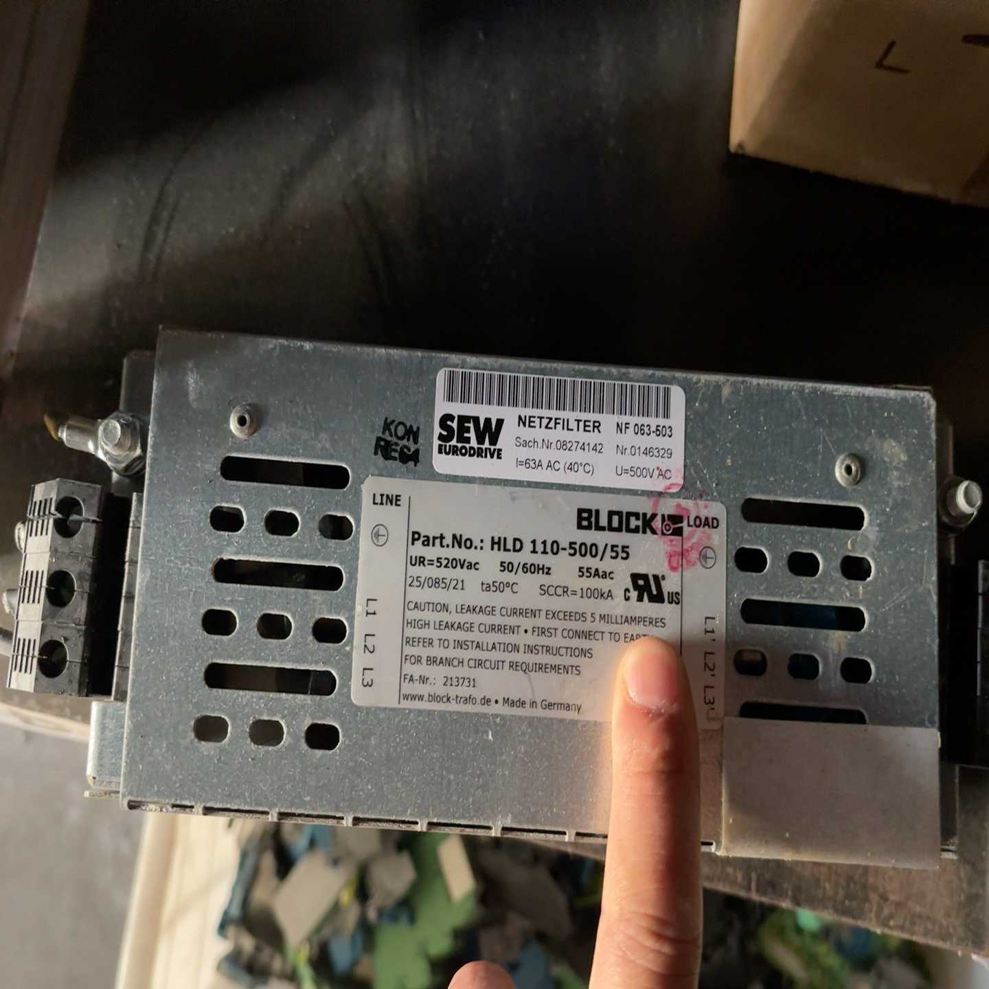 SEW电抗器HLD110-500/55询价