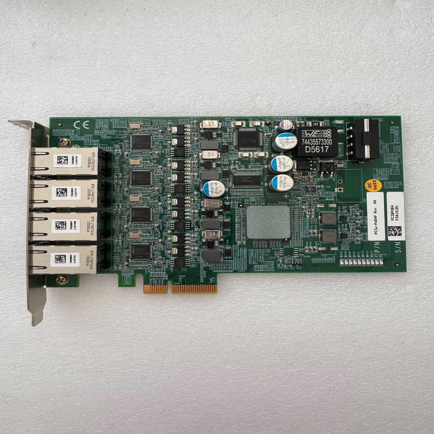 【议价】网卡PCIE- POE4P REVA4四网口卡 实物图