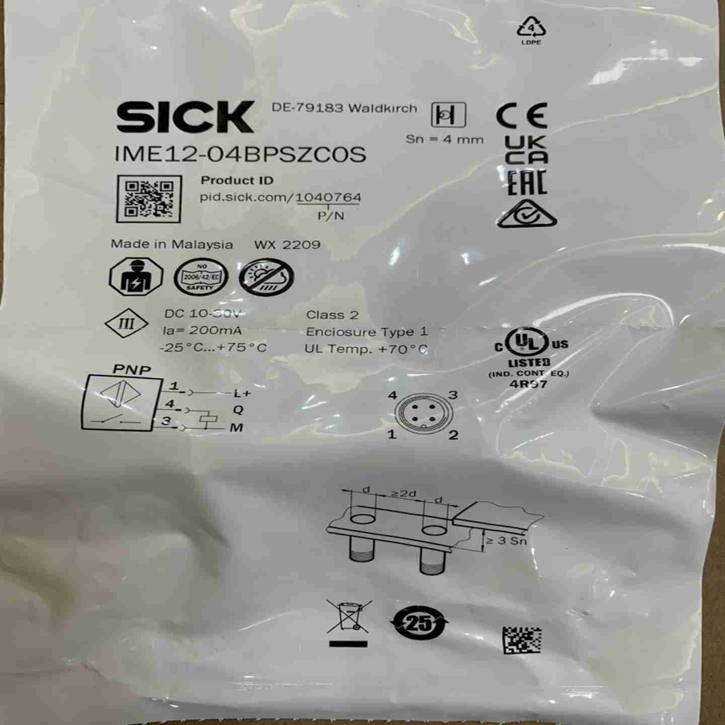议价-德b国SICK接近开关IME12-04BPSZC0S原装正品假一罚十