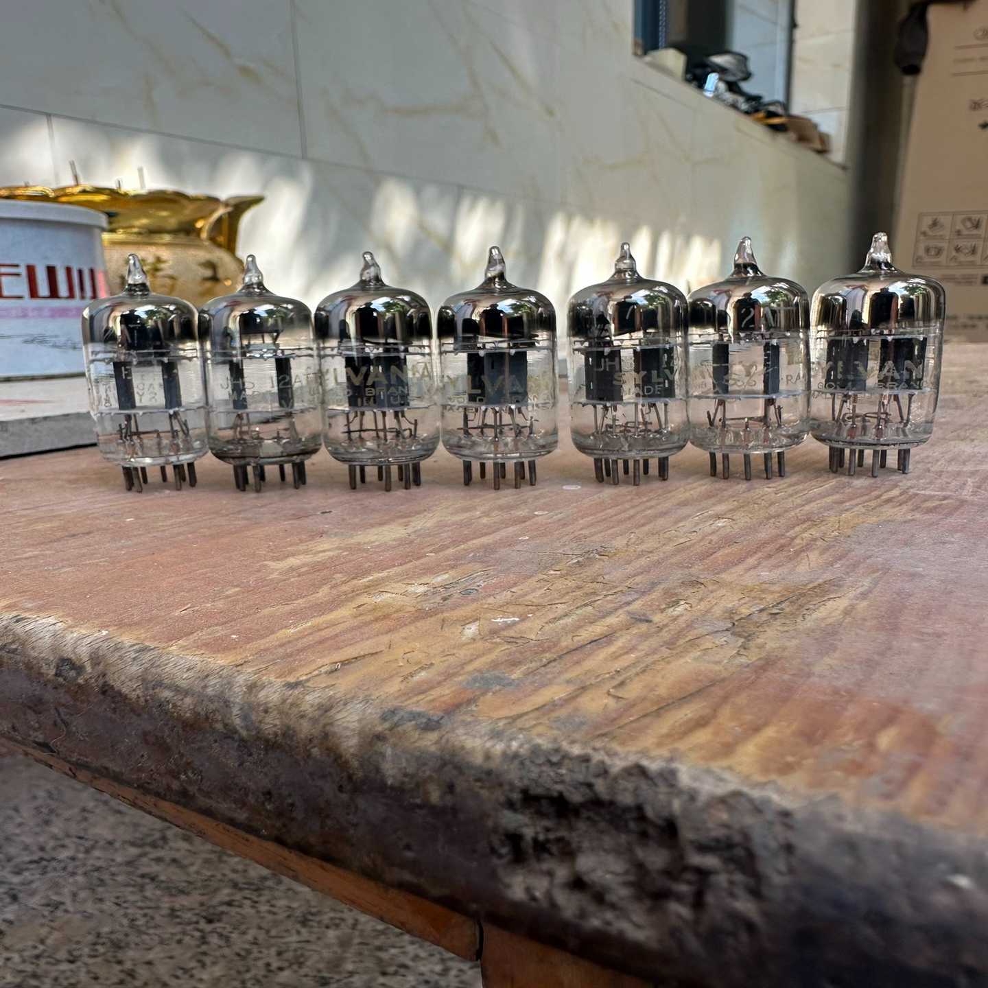 询价~毒声喜万年3云母12AT7电子管代6201   ECC8