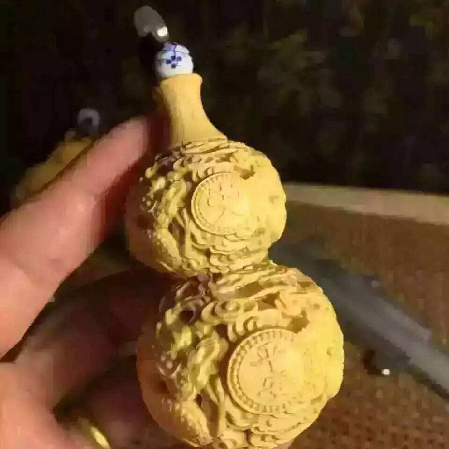 批发黄杨木雕祥龙葫芦手把件汽车木质摆件小挂件木质工艺品