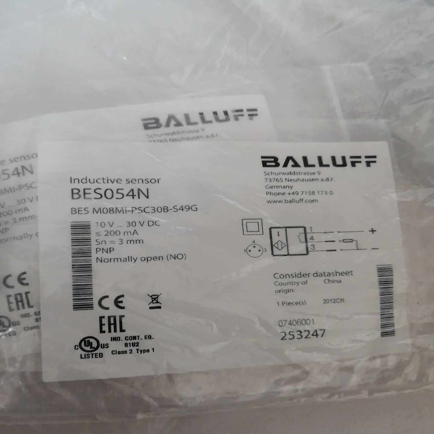 巴鲁夫正品BES01C0BES516-325-BO-C{议价}