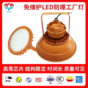 LED防爆灯50W加油站带灯罩防爆灯100W车间LED投光灯150W工厂灯