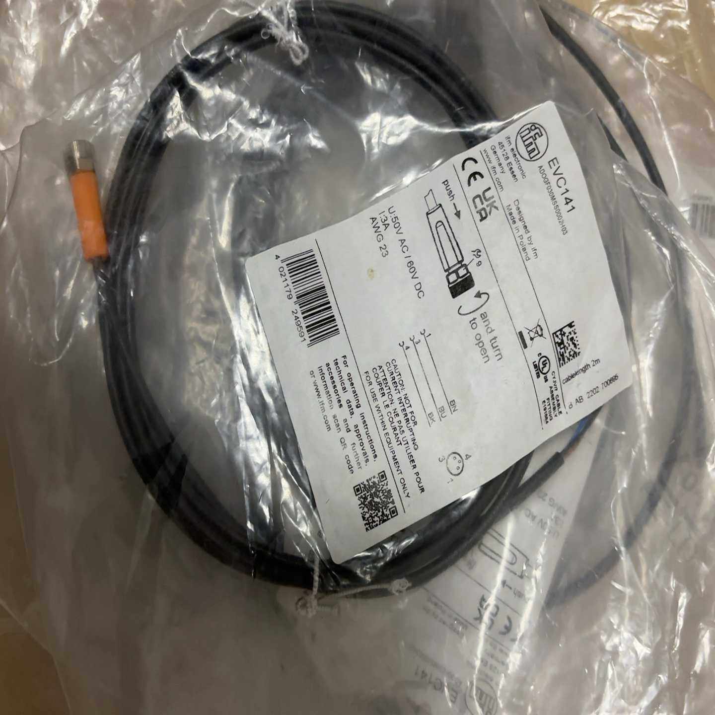 EVC141.易福门传感器线缆，M8三芯直头询价,3C数码配件,其它配件,淘宝优惠券,粉丝福利购,淘宝优惠卷