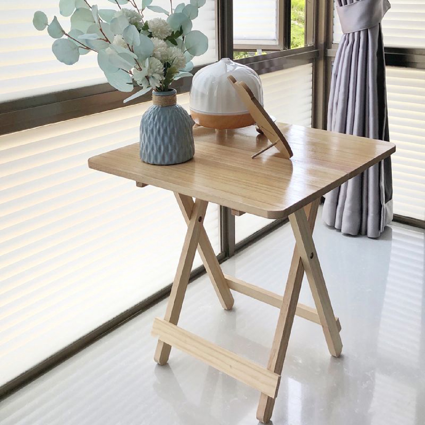 实木折叠桌家用餐桌简易便携式饭桌出租房正方形小户型吃饭桌子