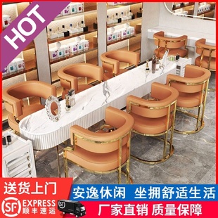 zsr轻奢餐椅家用酒店麻将沙发椅接待洽谈桌椅美甲店凳子梳妆台化