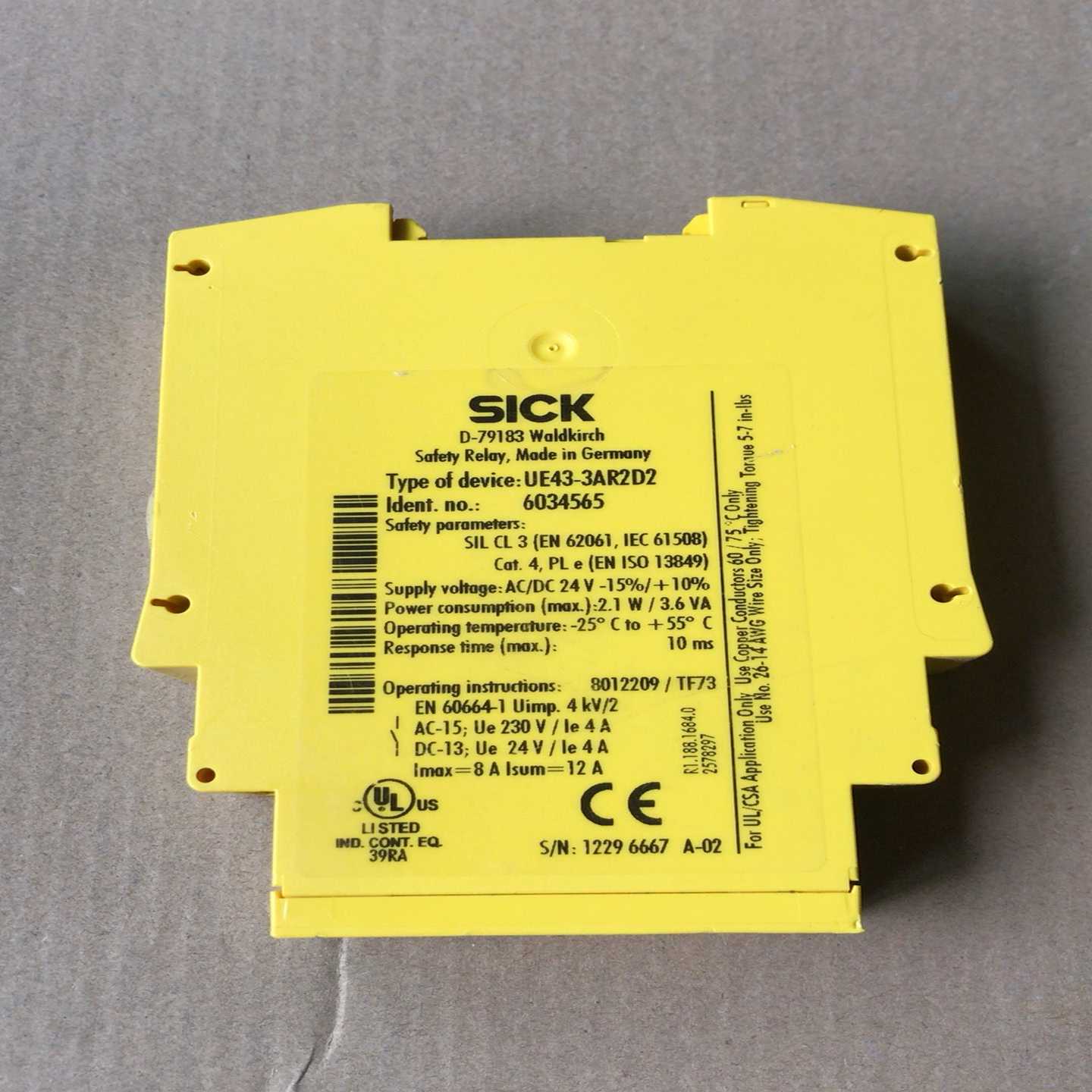 SICK施克安全继电器UE43-3AR2D2 6034565(佳毅工控)