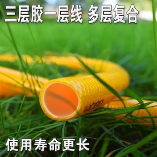 新料 厂家批发蛇皮管水管三胶一线纤维增强软管夹线塑料管金钱豹款