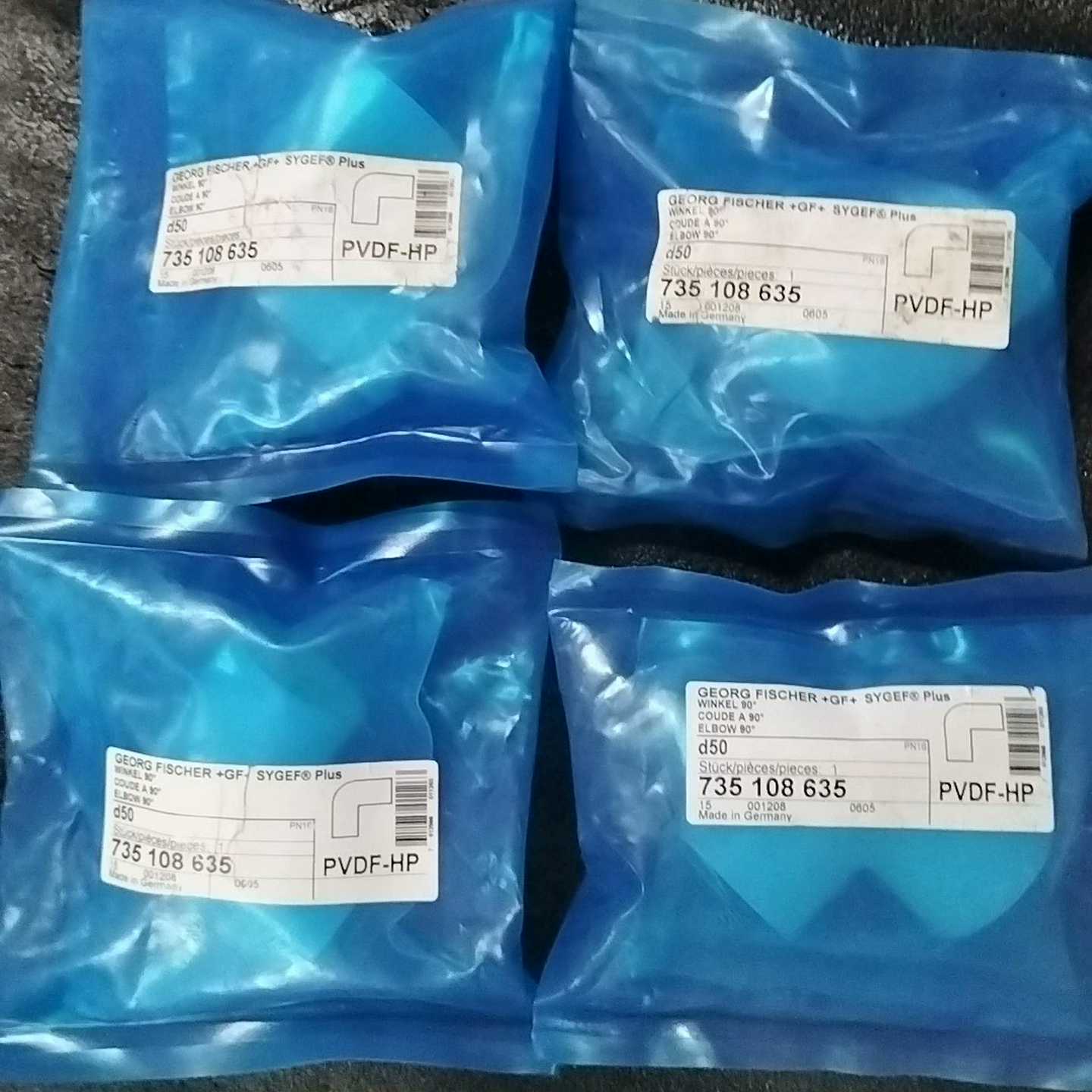 询~+GF+弯头 d50DN40 PVDF HP