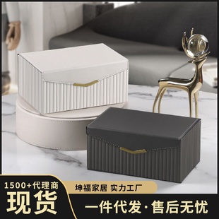 放口罩收纳盒子家用玄关存放盒防尘口鼻罩口耳罩创意大容量 轻奢装