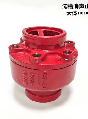 H81X-16给水沟槽消声止回阀卡箍止回阀水管止回阀单向阀DN65-200