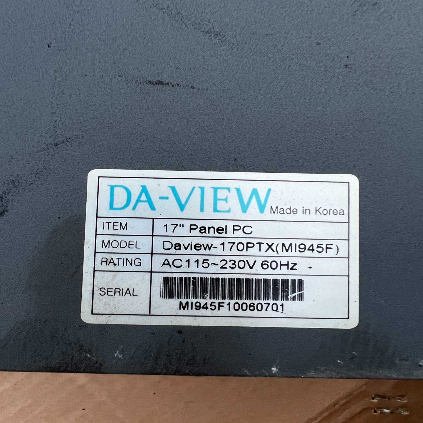 DA-VIEW触摸屏Daview-170PTX（MI945F（佳毅工控）