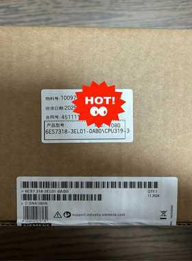 询价~6ES7318-3EL01-0AB0 24年未开封