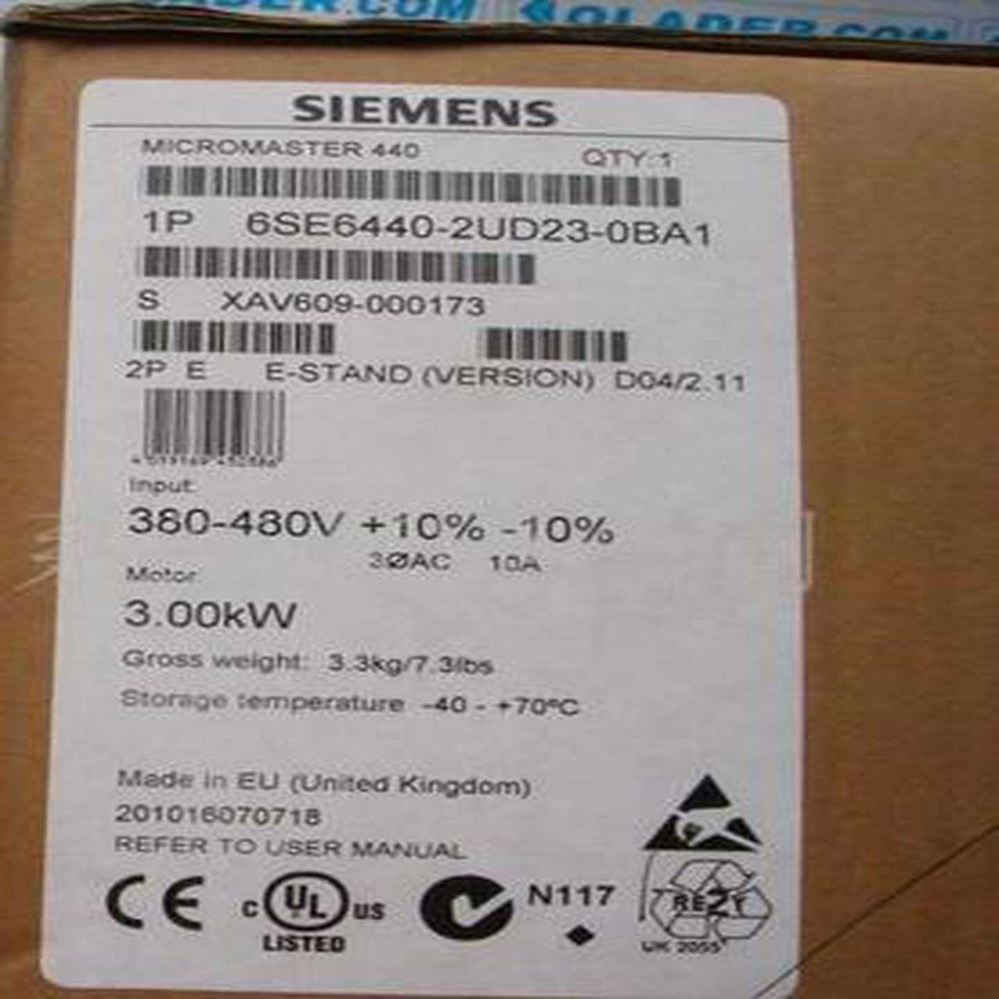 询价拍~不带滤波器380-480V 6SE6440-2UD23-0B