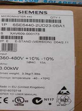 不带滤波器380-480V 6SE6440-2UD23-0B~询价