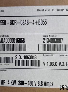 新艾伯 ABB ACH550-BCR-08A8-4+B055议价商品