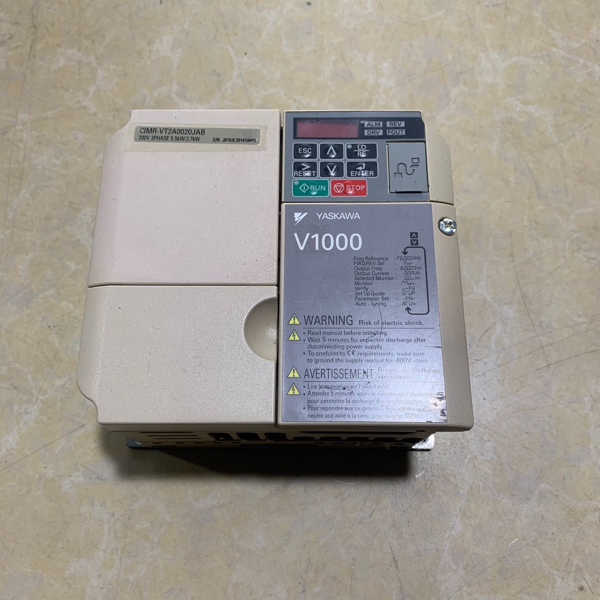 CIMR-VT2A0020JAB拆机安川变频器，成色如图，质【鑫鑫商铺】