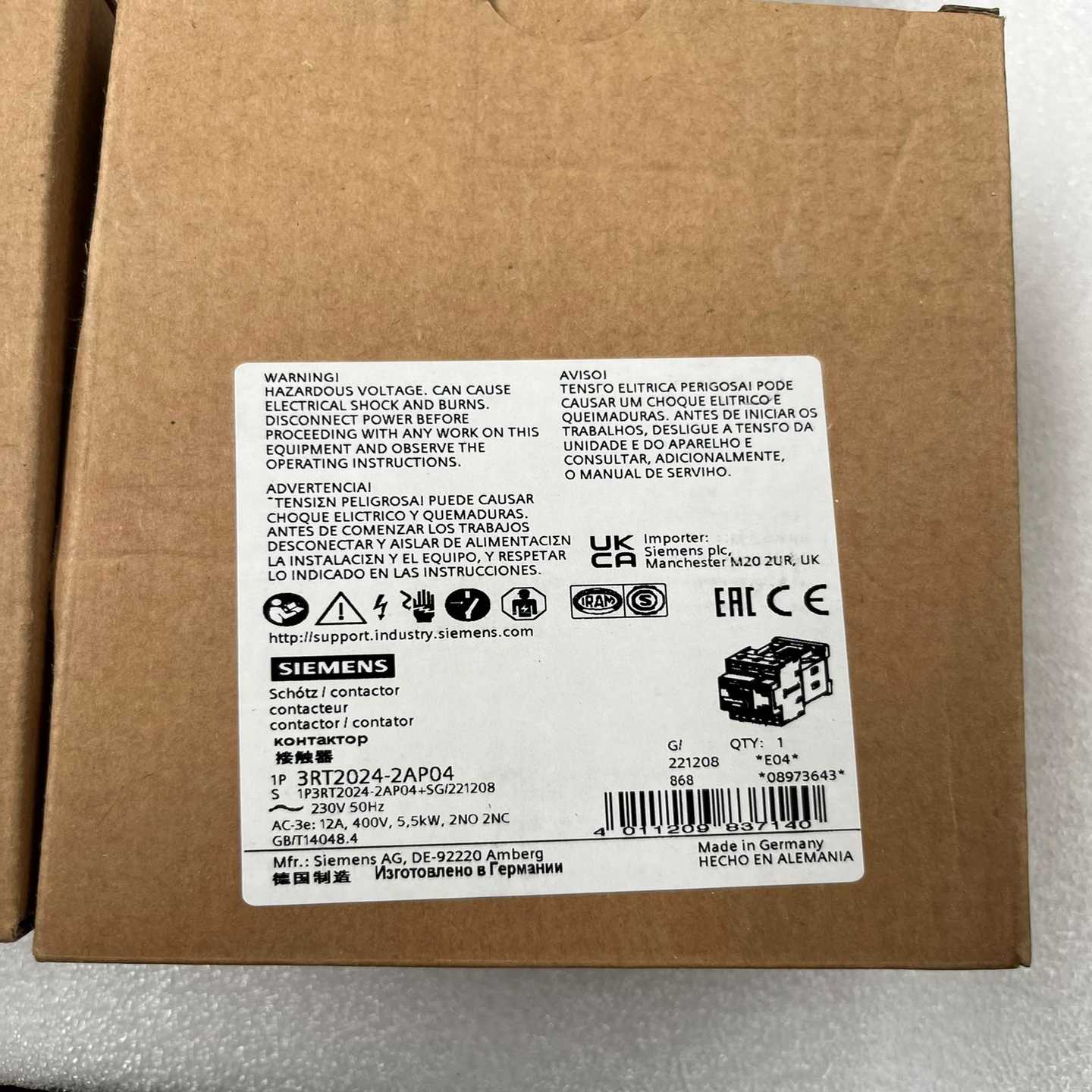 3RT2024-2AP04 西门子接触器，需要的联系。