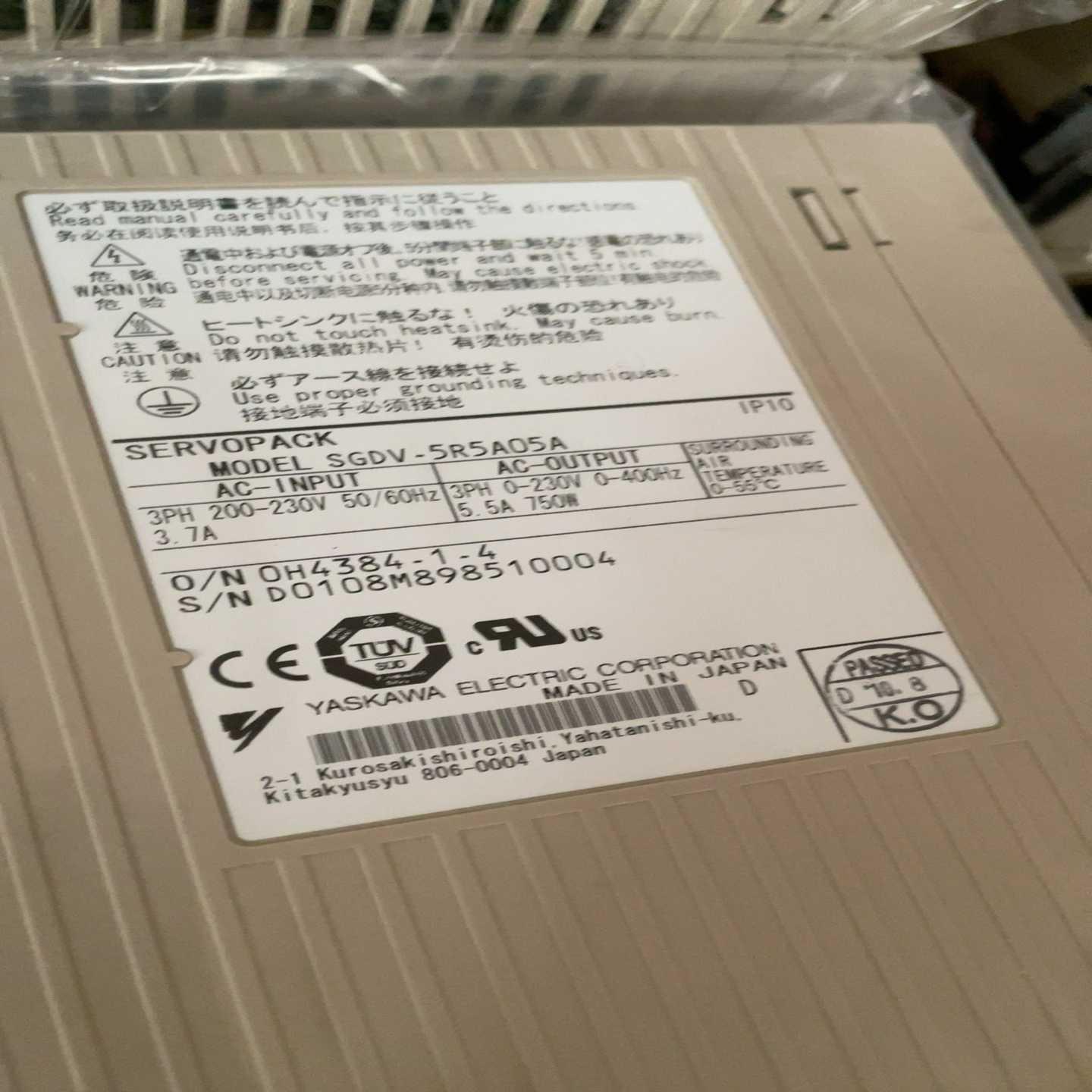 班美萝安川驱动器SGDV-5R5A05A拆机二手包好单价500--议价商品