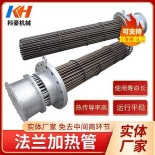 防爆法兰电加热管大功率高温水箱导热油发热棒空气干烧电发热管