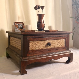 榻榻米小茶几实木飘窗中式 W6日式 方桌炕桌家用禅意茶桌矮桌飘窗桌