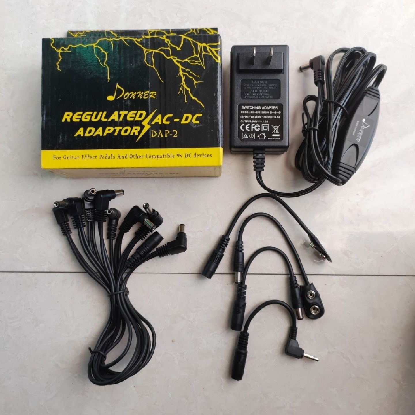 DONNER9V2A一拖八套装效果器专用电源适配器分接单块电源拓扑线
