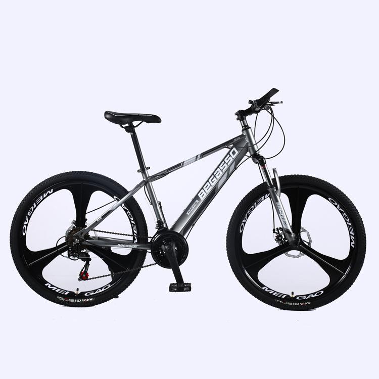 山地自行车成人变速脚踏单车促销一体轮山地车非折叠bicycle