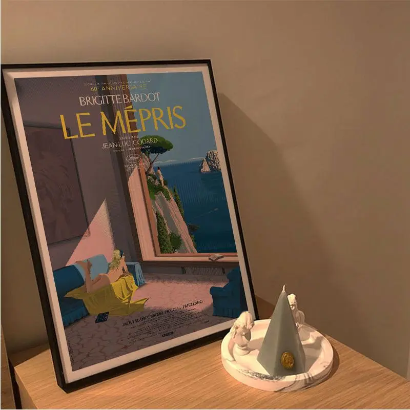 蔑视装饰画挂画客厅房间戈达尔法国新客厅卧室挂画现代装饰画风景