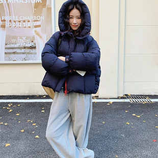 拉链连帽宽松外套 休闲保暖时尚 韩范加厚泡芙棉服女2025年冬季 新款