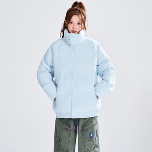 韩系立领短款 宽松百搭保暖棉衣外套小个子人棉夹克外套 棉服女冬季