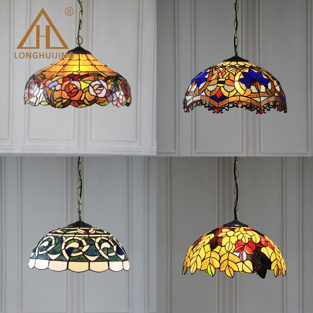 汇璟跨境家装灯饰灯具蒂芙尼16寸蜻蜓灯书房客厅餐厅商用场所吊灯