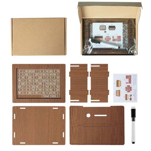 Cash Vault Wooden Savings Box木质家居存钱罐工艺品储蓄目标