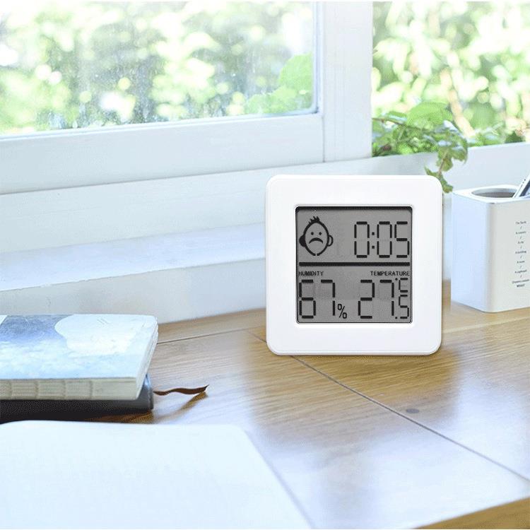 超薄简约智能家居电子数字温湿度计 家用背光温度计室内干湿度表