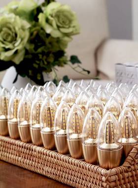 LED灯泡e14e27螺口光源5瓦7W节能超亮三色变光暖黄蜡烛拉尾尖泡