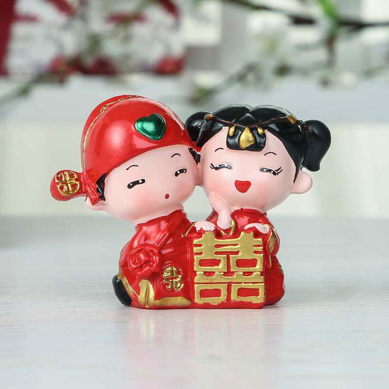 婚庆娃娃新婚结婚树脂工艺品礼物新中式礼品婚房创意家居装饰摆件