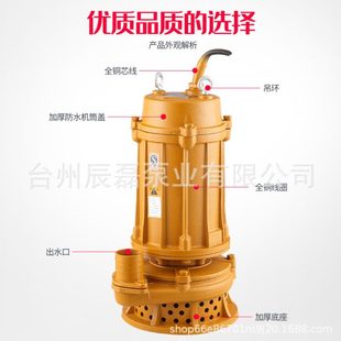 三相污水泵工程排污水搅匀JYWQ380V大功率扬程泥浆农用潜水电泵