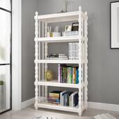 简约实木书架家用落地置物架客厅墙角小展示架卧室多层收纳置物架