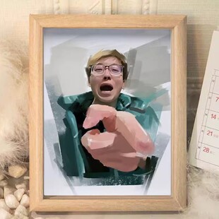 陈泽周边照片相框摆件小手一指宿舍桌面摆台搞笑装饰菜就多练