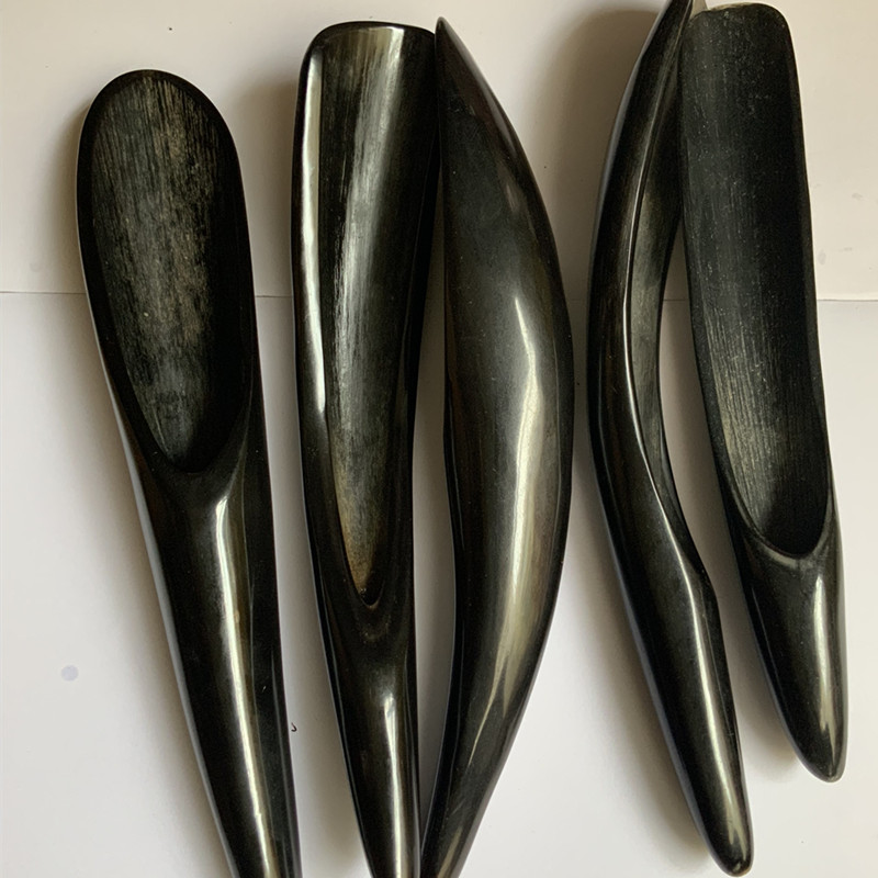 大号加长牦牛角黑水牛角黄牛角刮痧筒刮痧板黑牛角保健按摩牛角筒